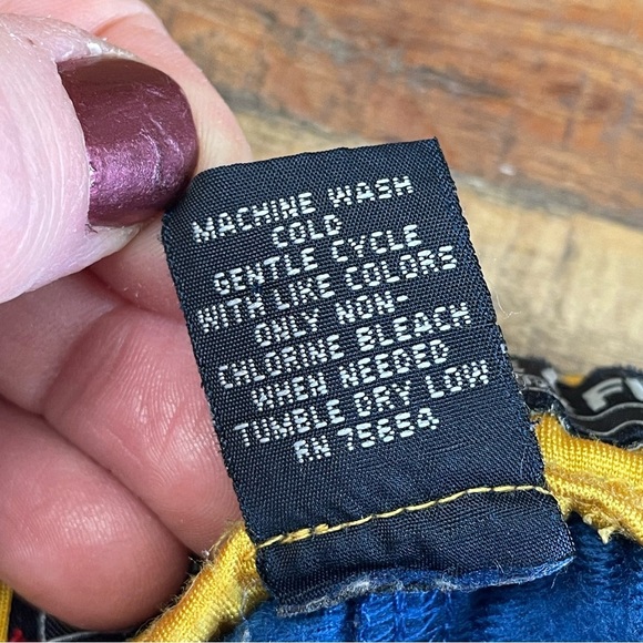 VINTAGE Y2K ABERCROMBIE & FITCH blue yellow track pants Large Athleisure - Picture 15 of 16